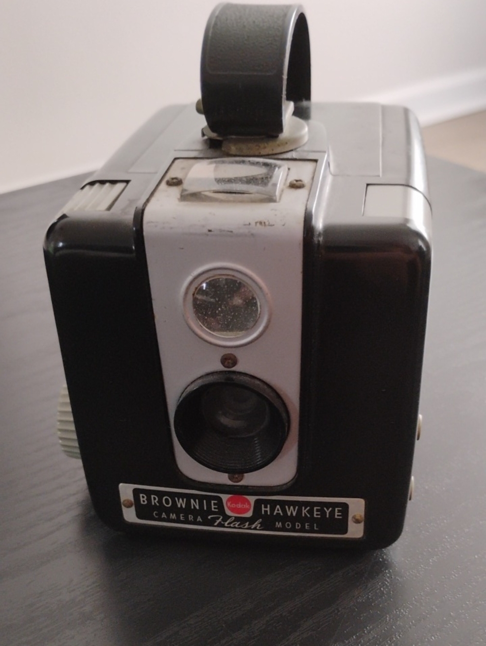 Kodak Brownie Hawkeye Flash Model Camera - Black and White
